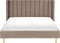 VILLETTE - Tweepersoonsbed - Taupe - 180 x 200 cm - Fluweel