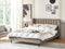 VILLETTE - Tweepersoonsbed - Taupe - 180 x 200 cm - Fluweel
