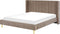 VILLETTE - Tweepersoonsbed - Taupe - 180 x 200 cm - Fluweel