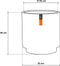 Capi Europe - Vaas cilinder Groove NL - 35x38 - Antraciet - Opening Ø29 - Bloempot voor binnen en buiten - Levenslang garantie - Breukbestendig - 100% Recyclebaar - CO2 Neutraal geproduceerd - KGVZ882