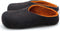 Vilten herenslof Sloping back black Colour:Zwart/ Oranje Size:47