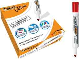 Viltstift Bic Velleda 1711 whiteboard rood | 12 stuks