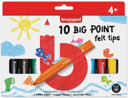 Viltstift bruynzeel kids big point ass - 6 stuks