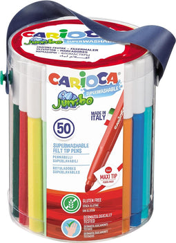 Viltstift carioca jumbo maxi assorti 50st | Set a 50 stuk | 12 stuks