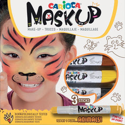 Viltstift carioca make-up dieren ass - 12 stuks