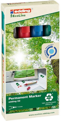 Viltstift edding 22 eco schuin 1-5mm assorti | 10 stuks