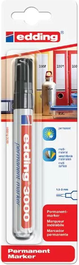 Viltstift edding 3000 rond zwart 1.5-3mm blister | 10 stuks
