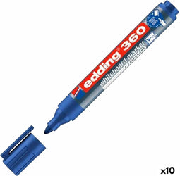 Viltstift edding 360 whiteboard rond blauw 3mm | 10 stuks