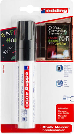 Viltstift edding 4090 window schuin zwart 4-15mm op blister