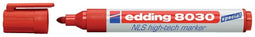 Viltstift edding 8030 NLS High-Tech marker 1.5-3mm rood | 10 stuks