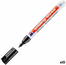 Viltstift edding 8040 wasgoed rond zwart 1mm | 10 stuks