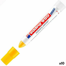 Viltstift edding 950 pastamarker rond geel 10mm | 10 stuks