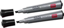 Viltstift Nobo whiteboard Glide rond zwart 3mm blister à 2st
