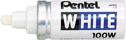 Viltstift Pentel 100W lakmarker rond wit 4mm | 12 stuks