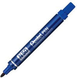 Viltstift Pentel N50 rond blauw 1.5-3mm