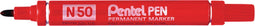 Viltstift Pentel N50 rond rood 1.5-3mm | 12 stuks