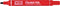 Viltstift Pentel N50 rond rood 1.5-3mm | 12 stuks