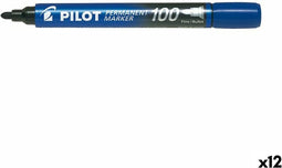 Viltstift pilot sca-100 rond f blauw | 12 stuks