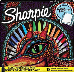 Viltstift Sharpie 0 - 9mm assorti + gratis sportzak