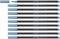 Viltstift stabilo 68/805 metallic blauw | 10 stuks