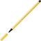 Viltstift stabilo pen 68/23 licht geel - 10 stuks
