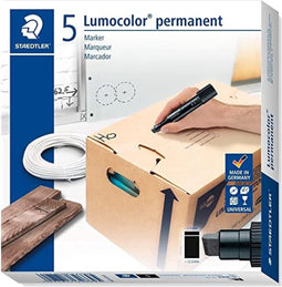 Viltstift staedtler lumocolor 388 blokpunt 10mm zw | 5 stuks