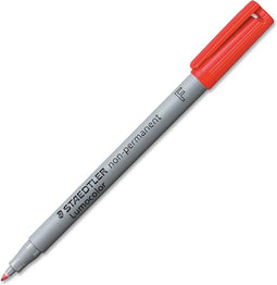 Viltstift staedtler ohp lumo f 316 non perm rood - 10 stuks