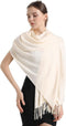 vimate Cashmere Pashmina sjaal - cream