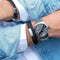 Emporio Armani EGS2178040 - Herenarmband - Gevlochten leer - Zwart - 185 mm