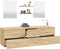 vidaXL - Badkamermeubelset - 5-delig - Wandgemonteerd - Eiken (1 set)