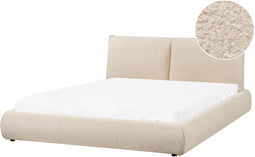 VINAY - Tweepersoonsbed - Beige - 160 x 200 cm - Bouclé