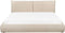 VINAY - Tweepersoonsbed - Beige - 180 x 200 cm - Bouclé