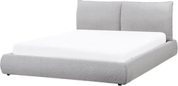 VINAY - Tweepersoonsbed - Grijs - 160 x 200 cm - Polyester