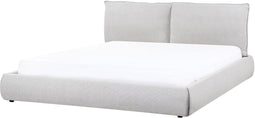 VINAY - Tweepersoonsbed - Grijs - 180 x 200 cm - Polyester