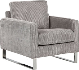 VIND - Fauteuil - Grijs - Corduroy