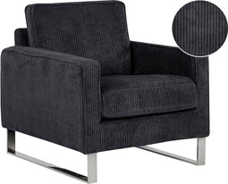 VIND - Fauteuil - Zwart - Corduroy