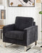 VIND - Fauteuil - Zwart - Corduroy