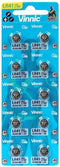 Vinnic LR41 - Batterijen - Knoopcel - 10 stuks