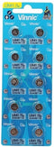 Vinnic LR41 - Batterijen - Knoopcel - 10 stuks