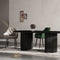 Vinny Dining Chair, Grey Velvet & Black legs