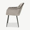 Vinny Dining Chair, Grey Velvet & Black legs
