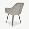 Vinny Dining Chair, Grey Velvet & Black legs