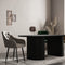 Vinny Dining Chair, Grey Velvet & Black legs