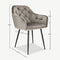 Vinny Dining Chair, Grey Velvet & Black legs