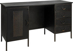 Vintage Bureau 2.0 - Zwart - Industrieel Bureau - Metaal - Rootsmann