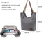 Vintage Canvas Handtas voor Dames - Ruime en Stijlvolle Schoudertas in Grijs
