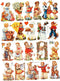 Vintage plaatjes - Poëzieplaatjes - Klassieke motieven - Kinderen - 2 vellen
