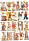 Vintage plaatjes - Poëzieplaatjes - Klassieke motieven - Kinderen - 2 vellen