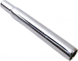 Vinty Fietszadelpen - Kaars - ø25,4 x 350mm - Zwart verchroomd