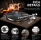 Vinyl draaitafel Bluetooth - Riemaandrijving - Ingebouwde phono-voorversterker - 2 snelheden - 33 & 45 rpm